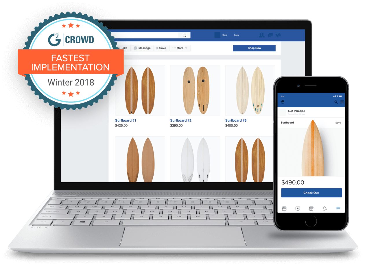 Start your own Facebook Store in minutes, not hours.