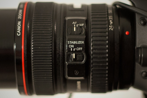 Turn OFF “image stabilization”