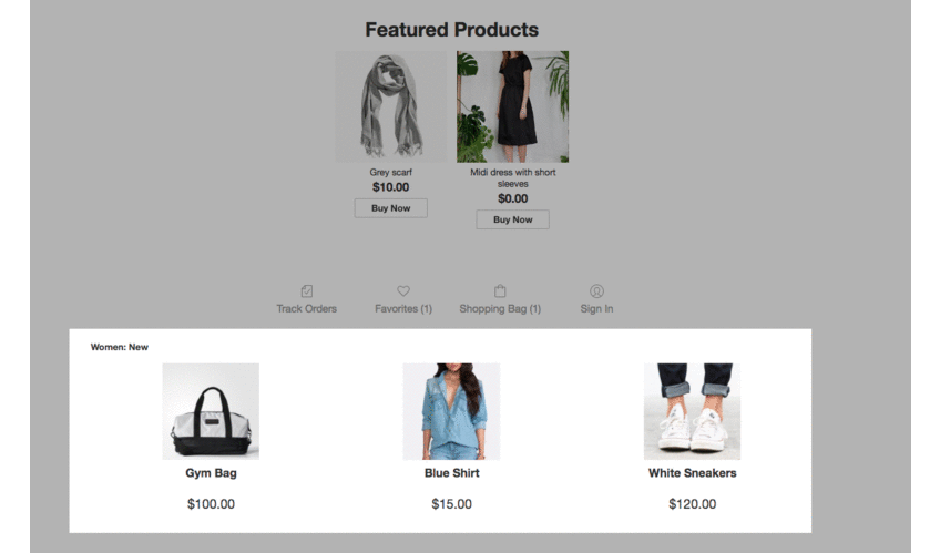 Ecwid random product widget