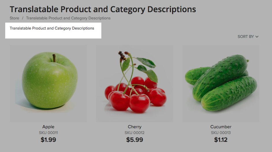 An English version of a category description