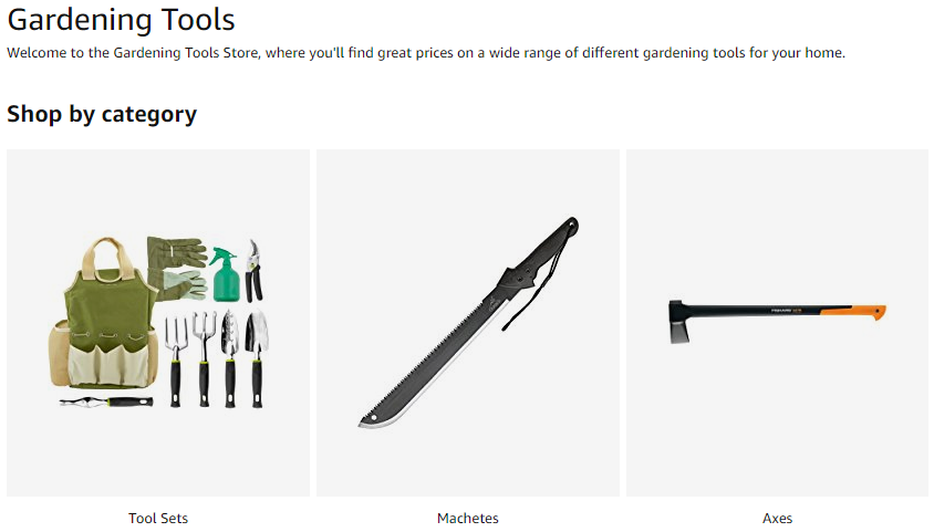listings Amazon's