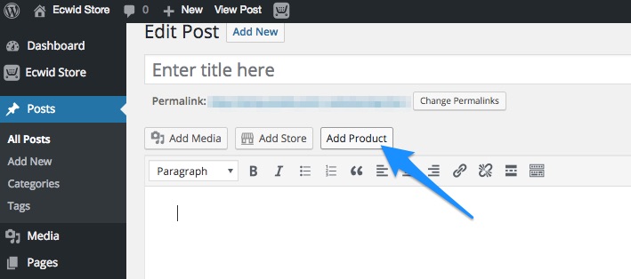 plug-in New Ecwid pour WordPress