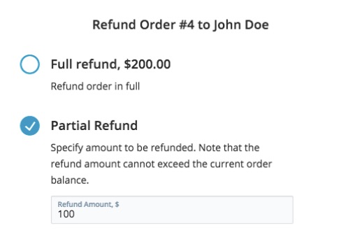 Faire des remboursements de votre panneau de contrôle
