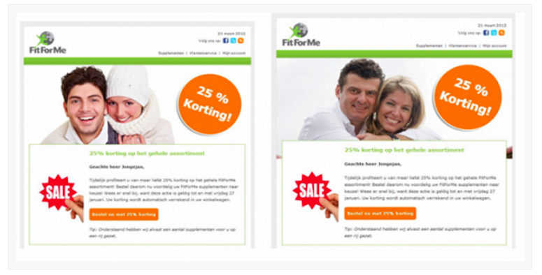 Email campaign example